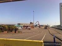 The main terminal buildings, slowly reducing to rubble